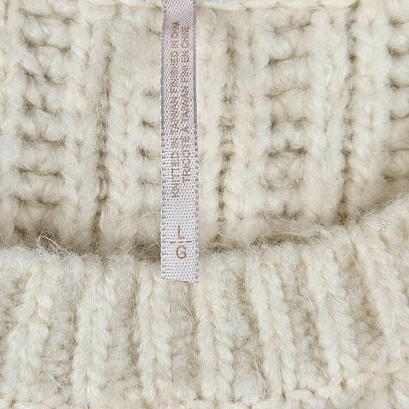 Free People Carter Pullover Knit Sweater Womens Size L Ivory OB1368378 Cream - Picture 4 of 9